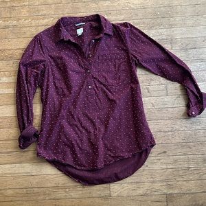 Maroon Quarter Button up